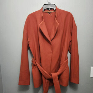Stile benetton women's wrap jacket blazer size 44 orange new without tags